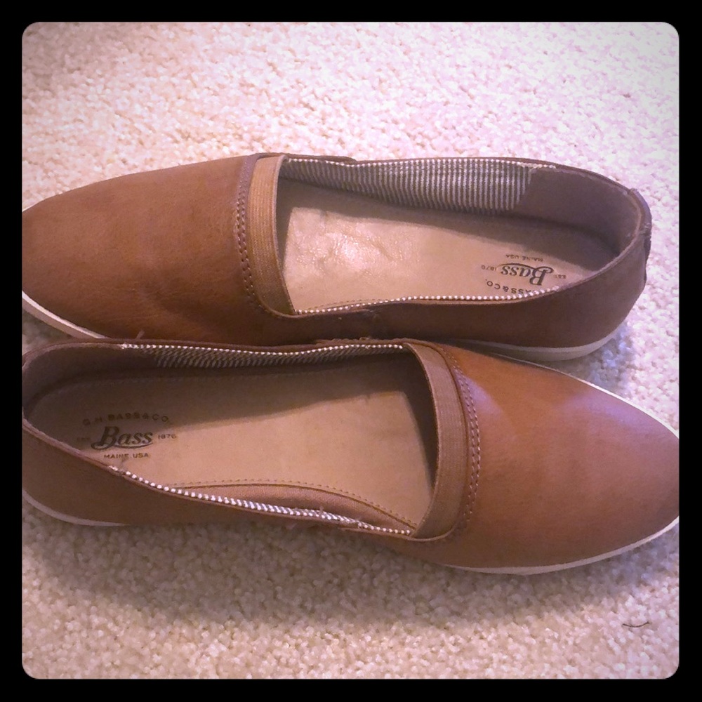 Faux leather flats